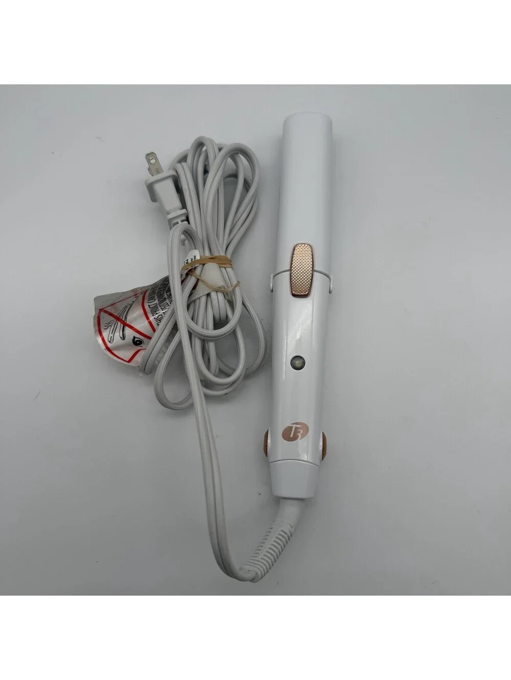 T3 SinglePass Compact Flat Iron Hair Straightener Model 77500 White Tested